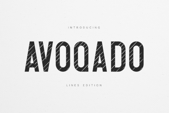 Avoqado: Bold Striped Display Font for Impactful Branding