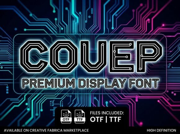 Couep: The High-Voltage Typeface for Digital Dominance