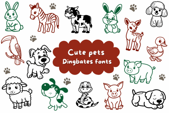 Cute Pets Dingbats: Bring Your Layouts to Life