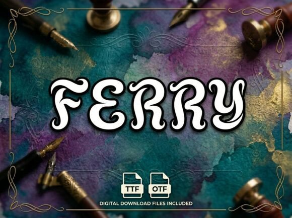 Ferry: The Decorative Display Font for Bold Creators