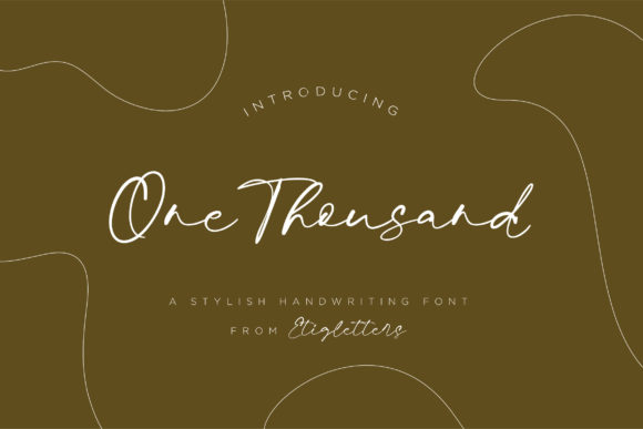 One Thousand: A Script Font for Elegant Branding