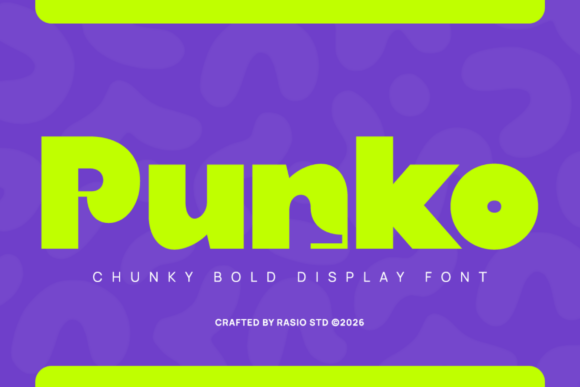 Punko: The Chunky Bold Display Font That Pops