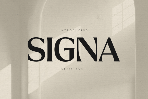 Signa: The Premium Serif Font for Prestigious Branding